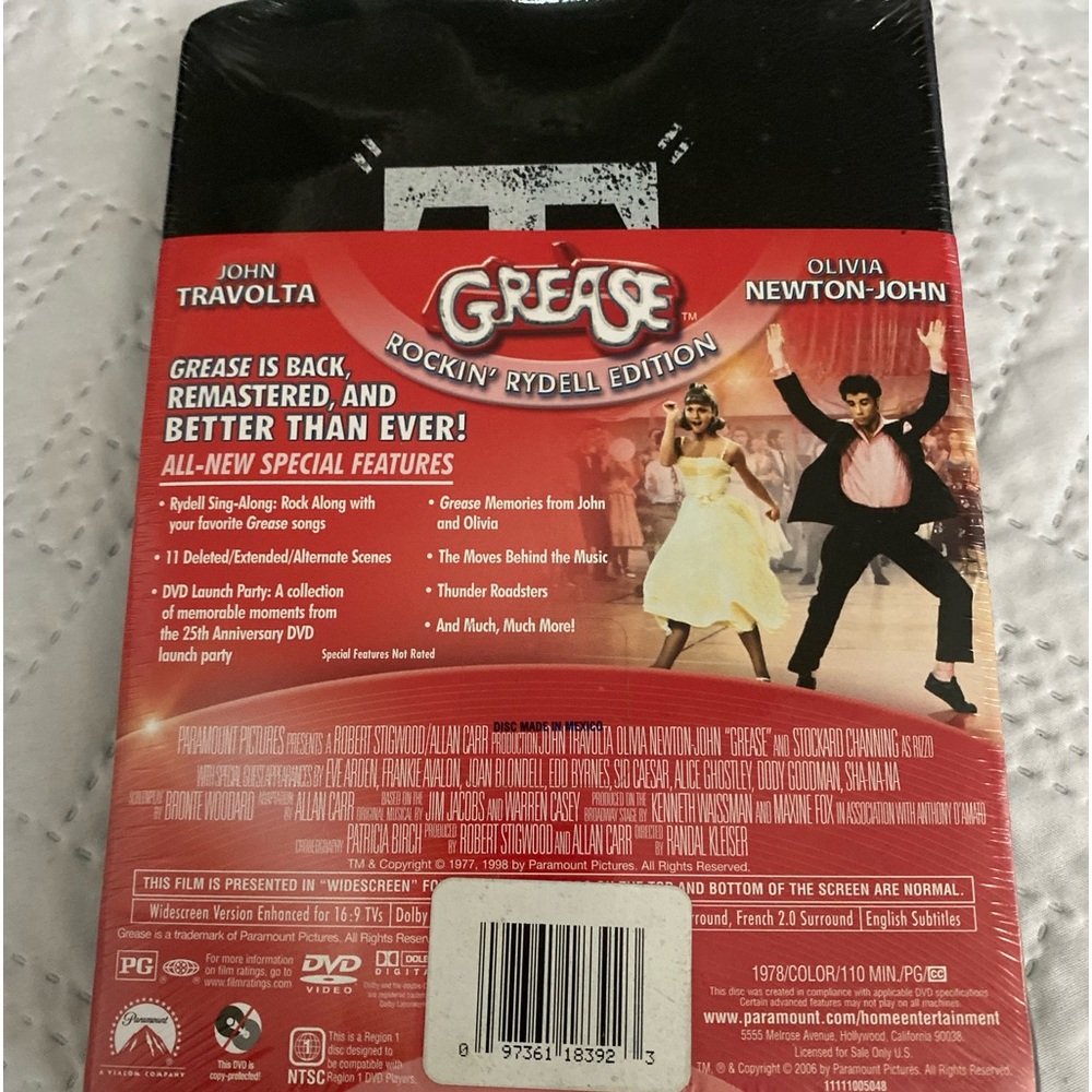 Grease (DVD, 2008, Rockin Rydell Edition with Faux Leather Jacket) New/Sealed!